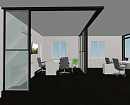 Межкомнатные перегородки в офисе из алюминиевого профиля со стеклом