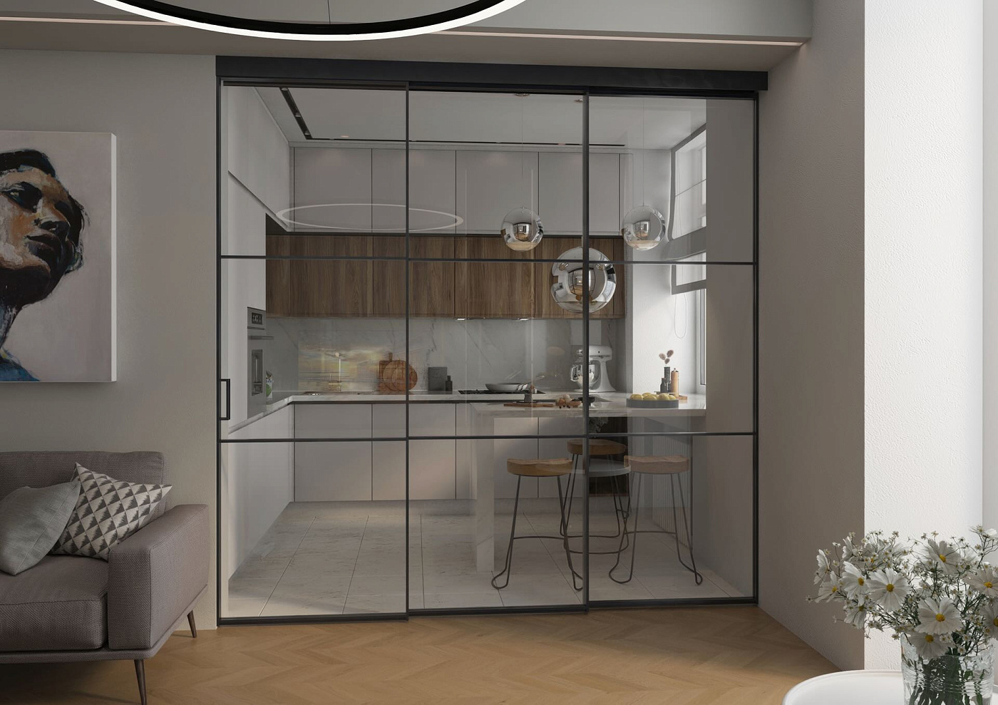 Межкомнатная перегородка GRACE в кухню