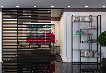 Перегородка из стекла в стиле Лофт